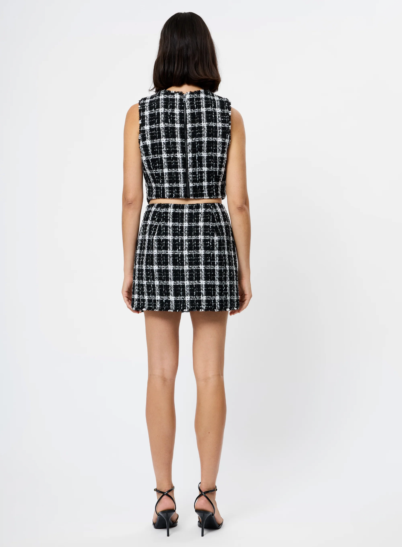 Black/White Tweed Skirt