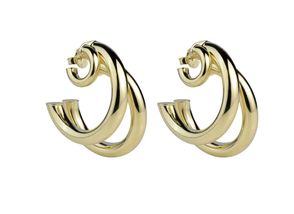 FINAL SALE Hazel Hoops in Shiny Gold