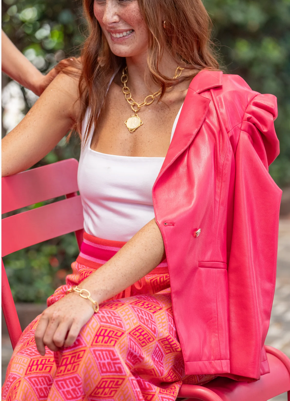 FINAL SALE Bradshaw Blazer in Rose Red