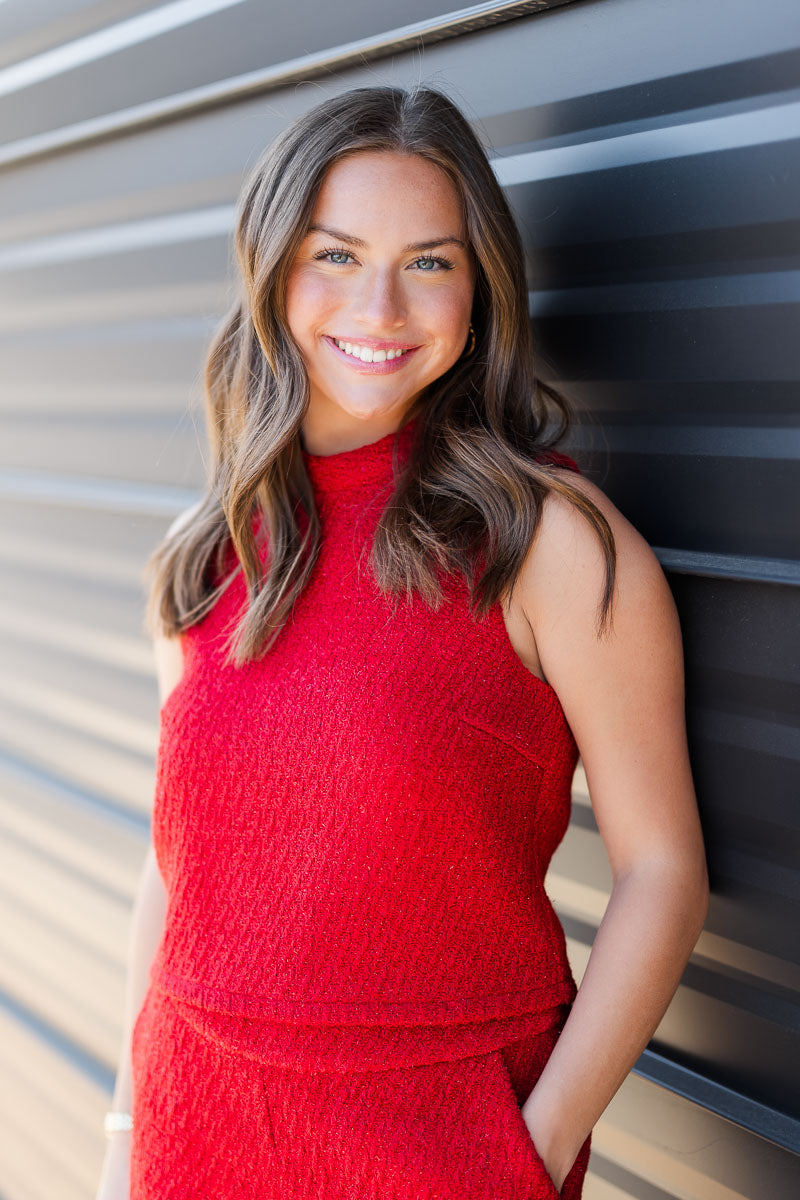 FINAL SALE Mallory Top in Candy Cane