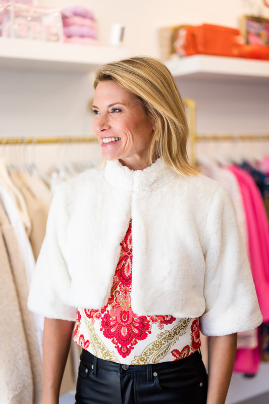 FINAL SALE Nivana Cape in Whisper Ivory