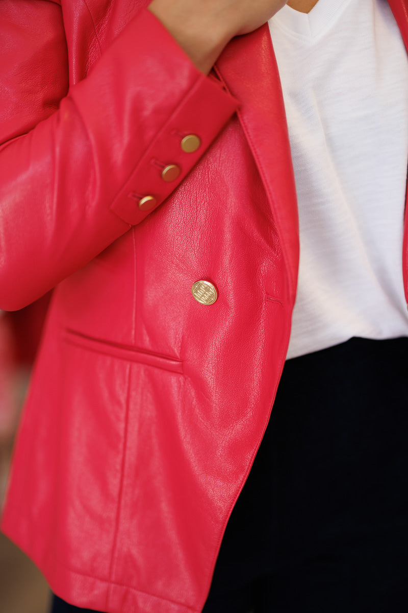 FINAL SALE Bradshaw Blazer in Rose Red