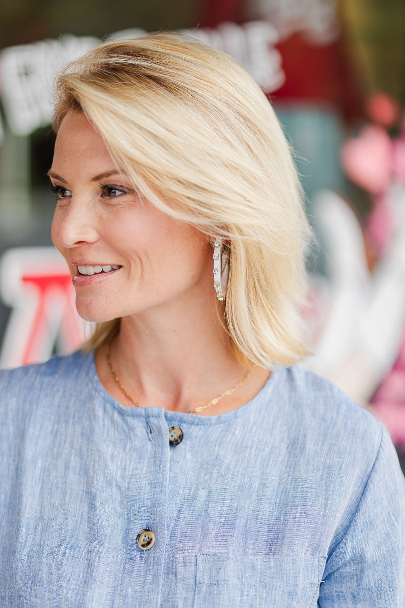 FINAL SALE The Mason Dress in Denim Linen