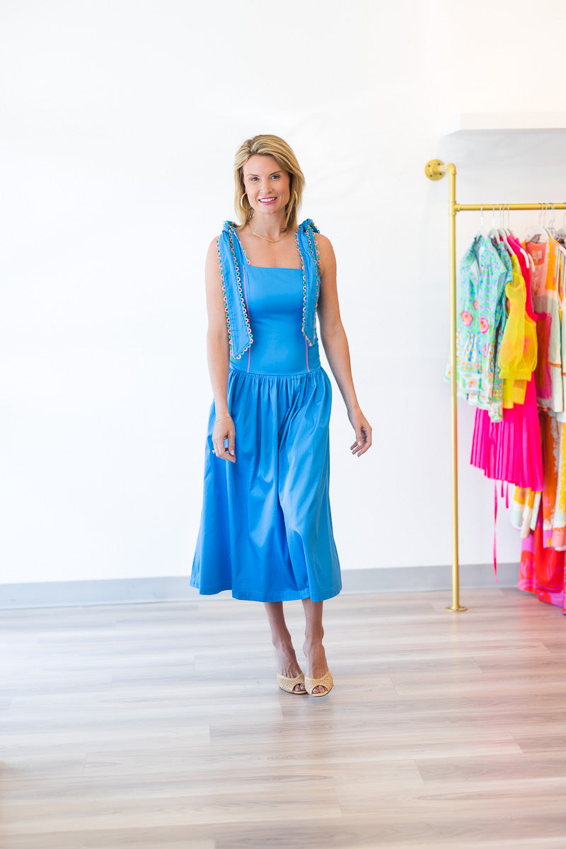 FINAL SALE Anna Kate Dress In Riviera Blue