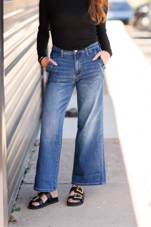 FINAL SALE Meg High Rise Ankle Flare in Superb