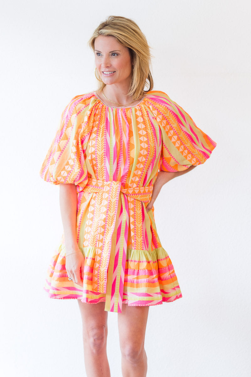 Thea Dress in Pink Driveway