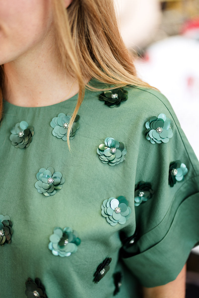 FINAL SALE Juni Top in Ivy