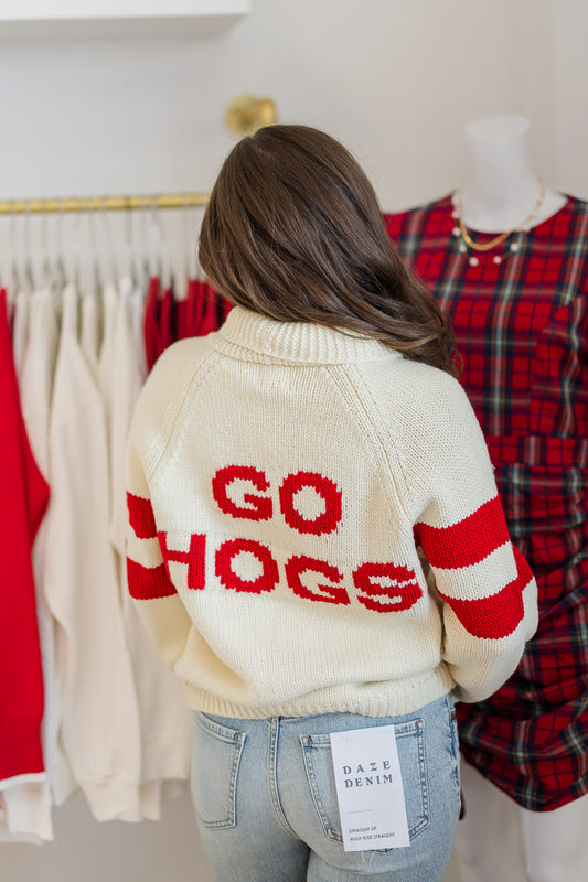 Go Hogs Custom Sweater Cardigan