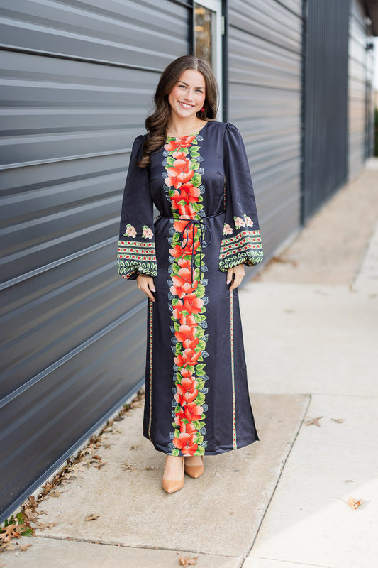 FINAL SALE Dawn Maxi Dress in Garland Stripe