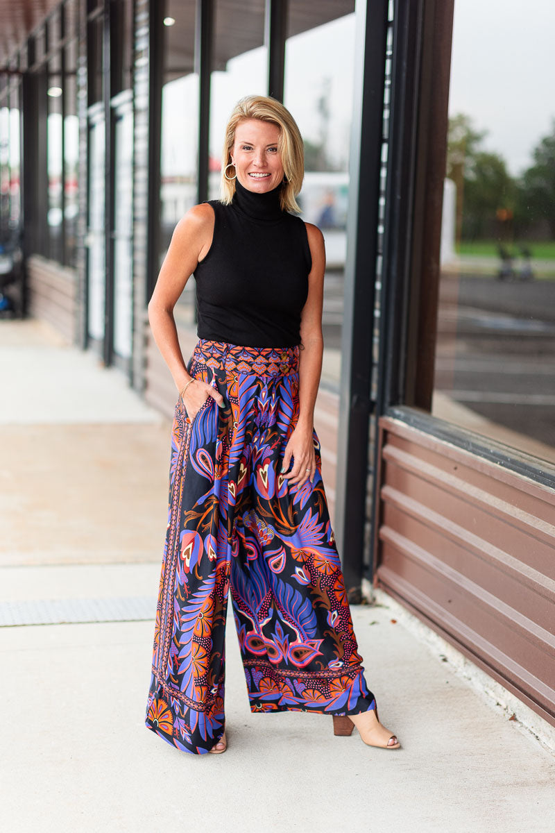 FINAL SALE Heart Forest Pants in Black