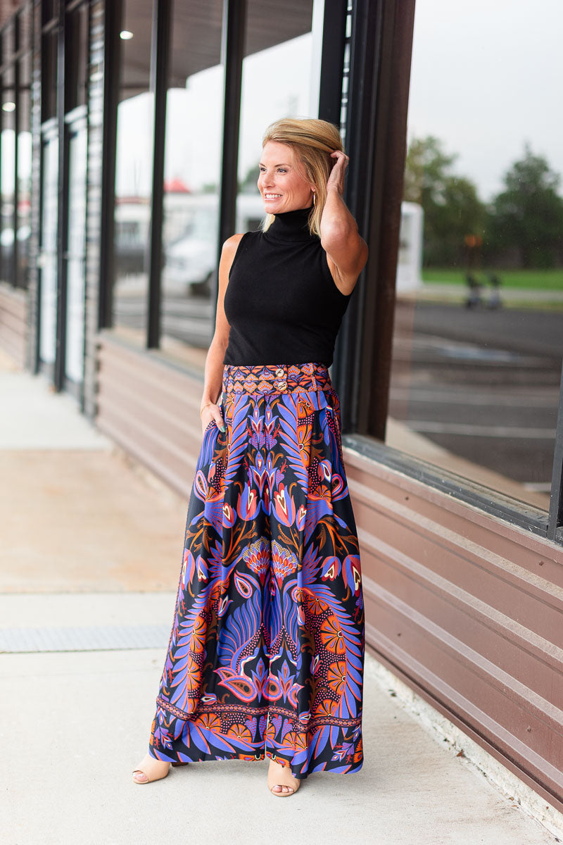 FINAL SALE Heart Forest Pants in Black