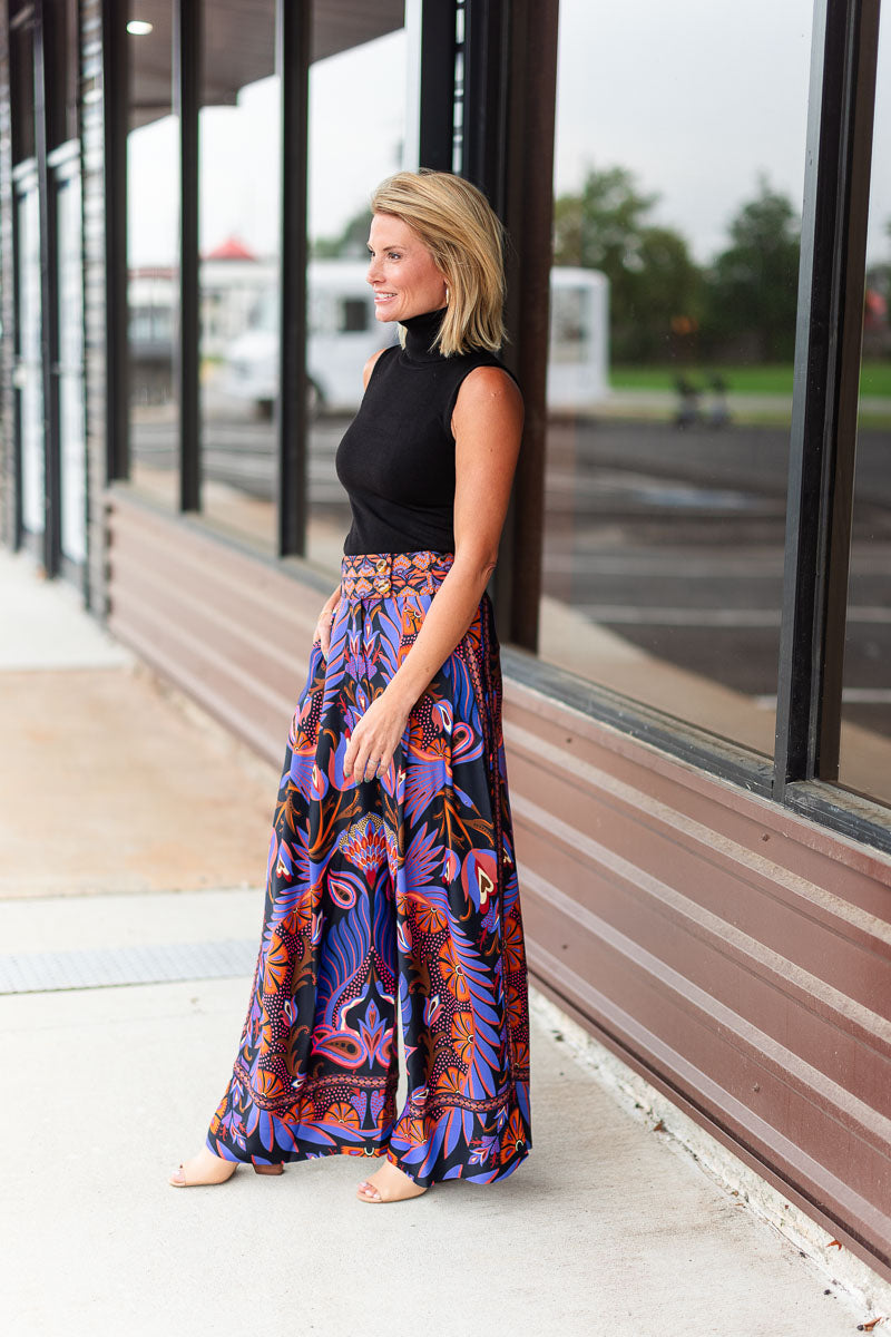 FINAL SALE Heart Forest Pants in Black