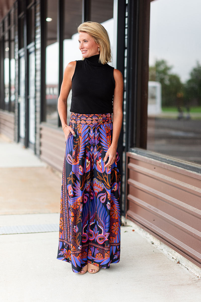 FINAL SALE Heart Forest Pants in Black