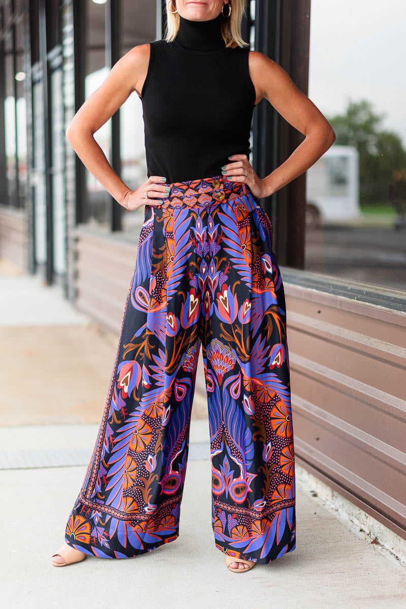 FINAL SALE Heart Forest Pants in Black