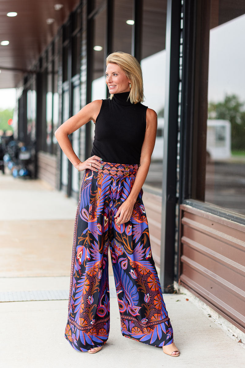 FINAL SALE Heart Forest Pants in Black