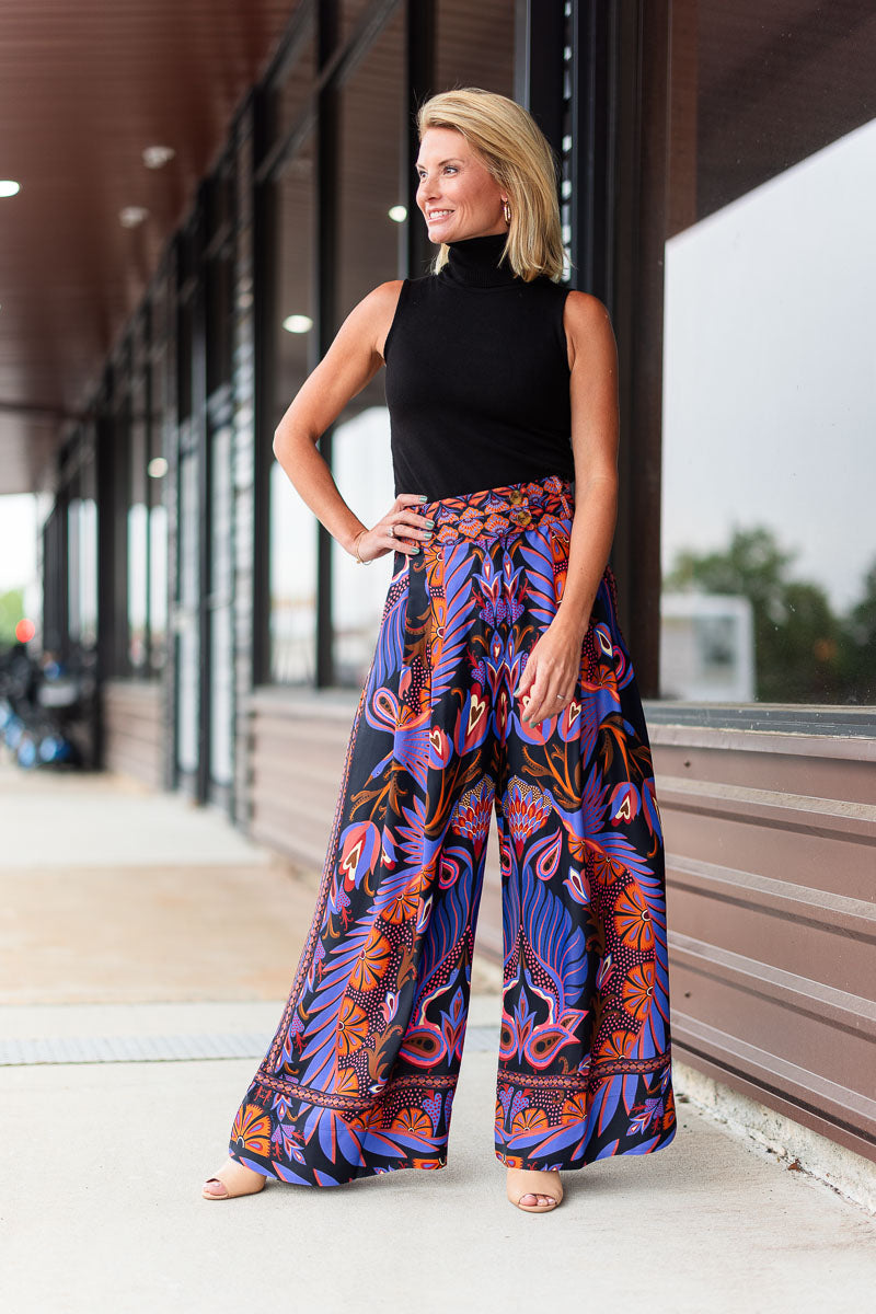 FINAL SALE Heart Forest Pants in Black