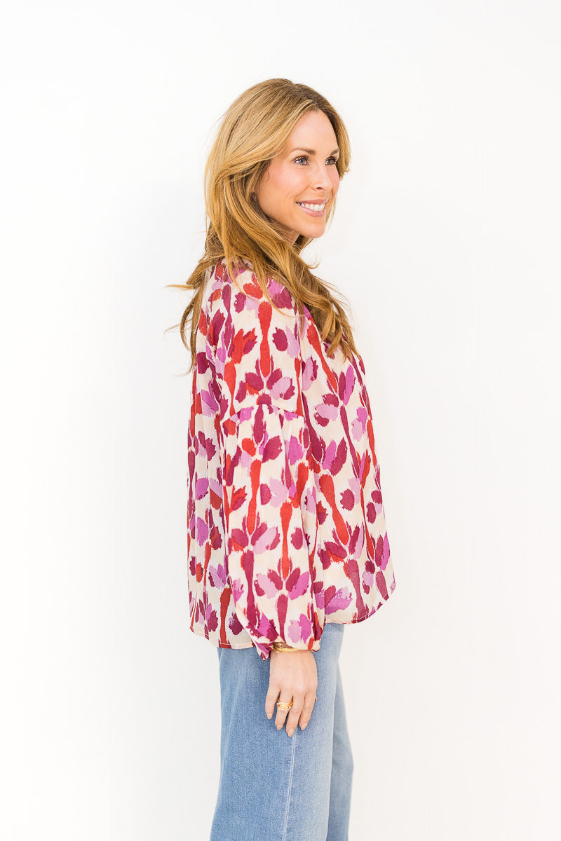 FINAL SALE Emory Top in Moody Palm Amethyst