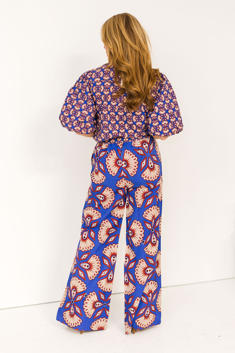 FINAL SALE Sutton Pant in Sapphire Feather