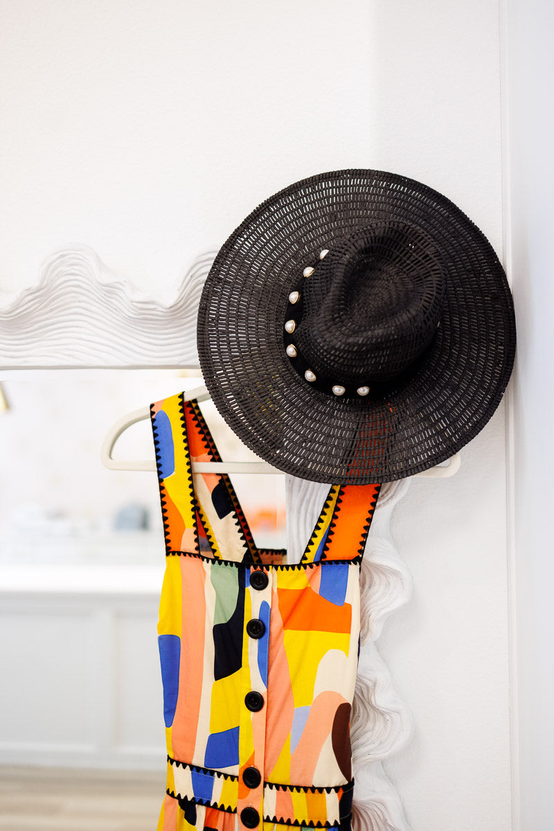 FINAL SALE Ollie Pearl Hat in Black