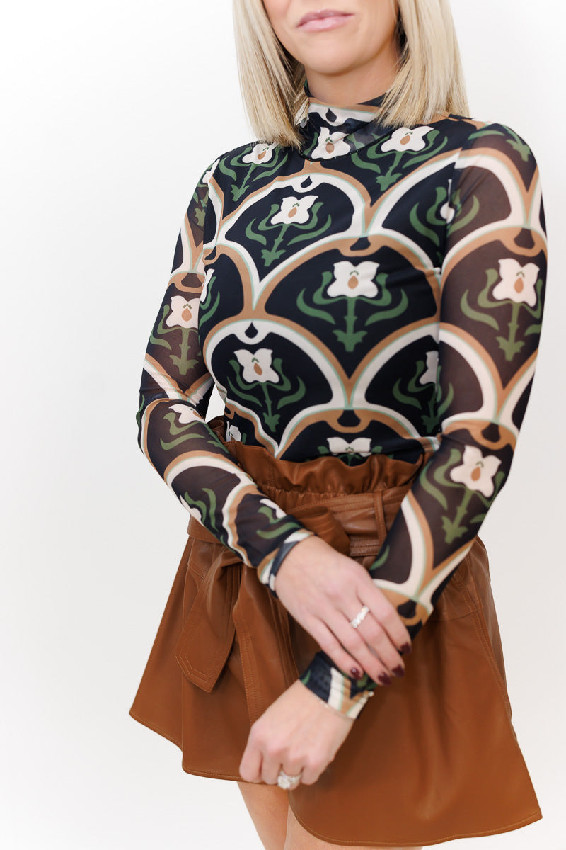 FINAL SALE Edina Top in Deco Tulip