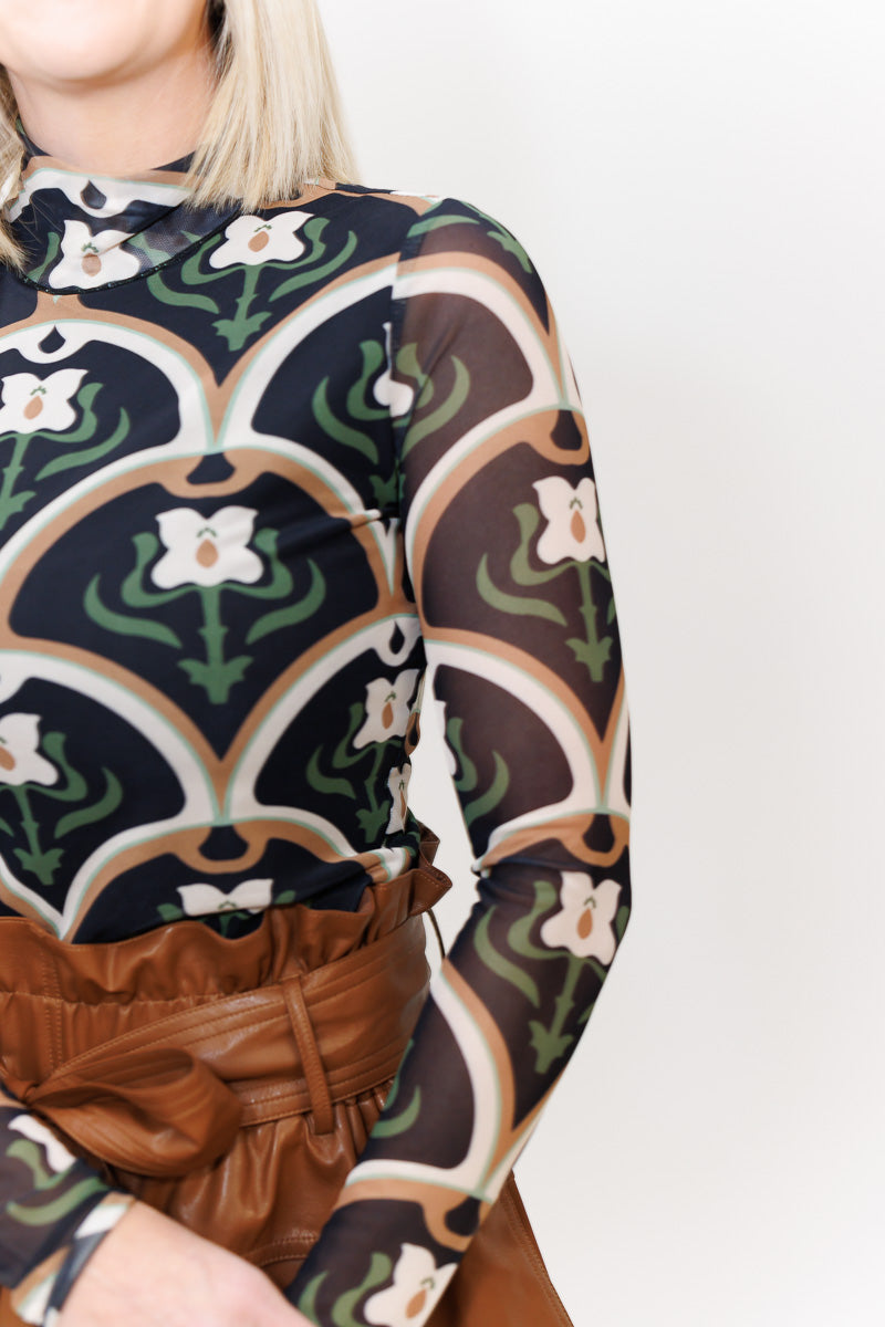FINAL SALE Edina Top in Deco Tulip