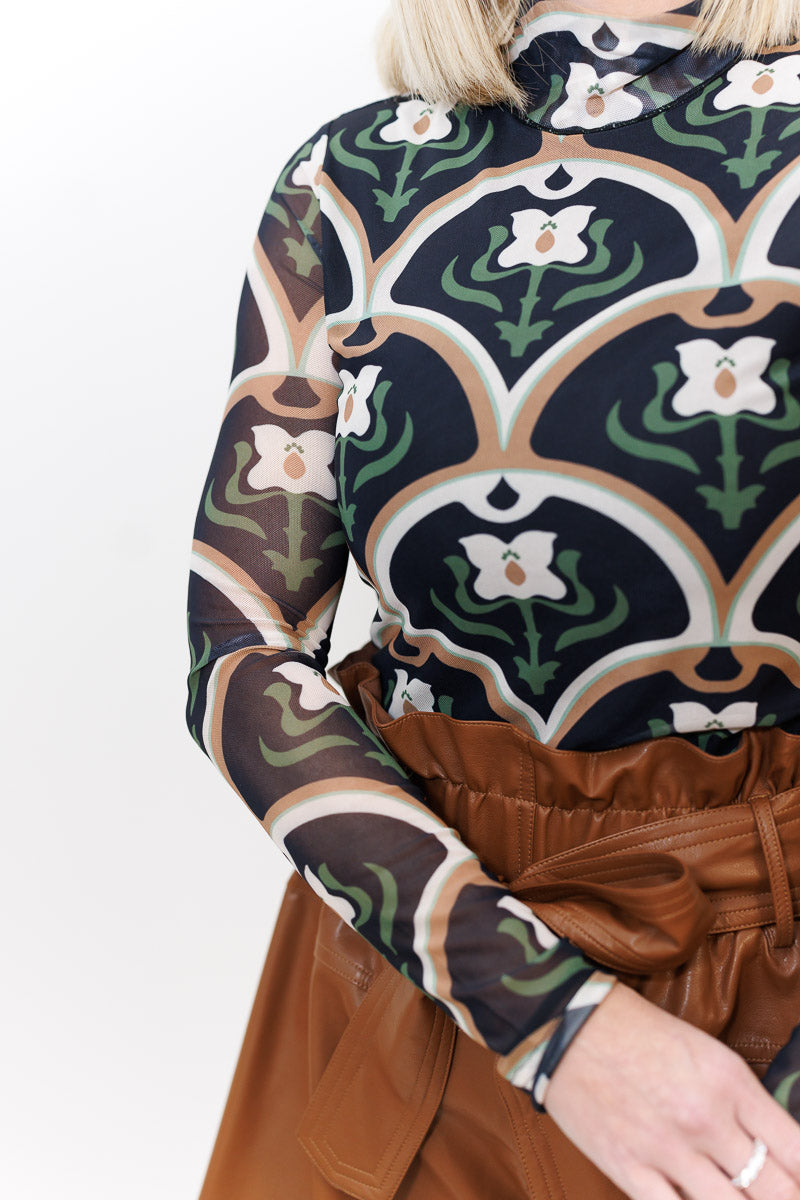 FINAL SALE Edina Top in Deco Tulip