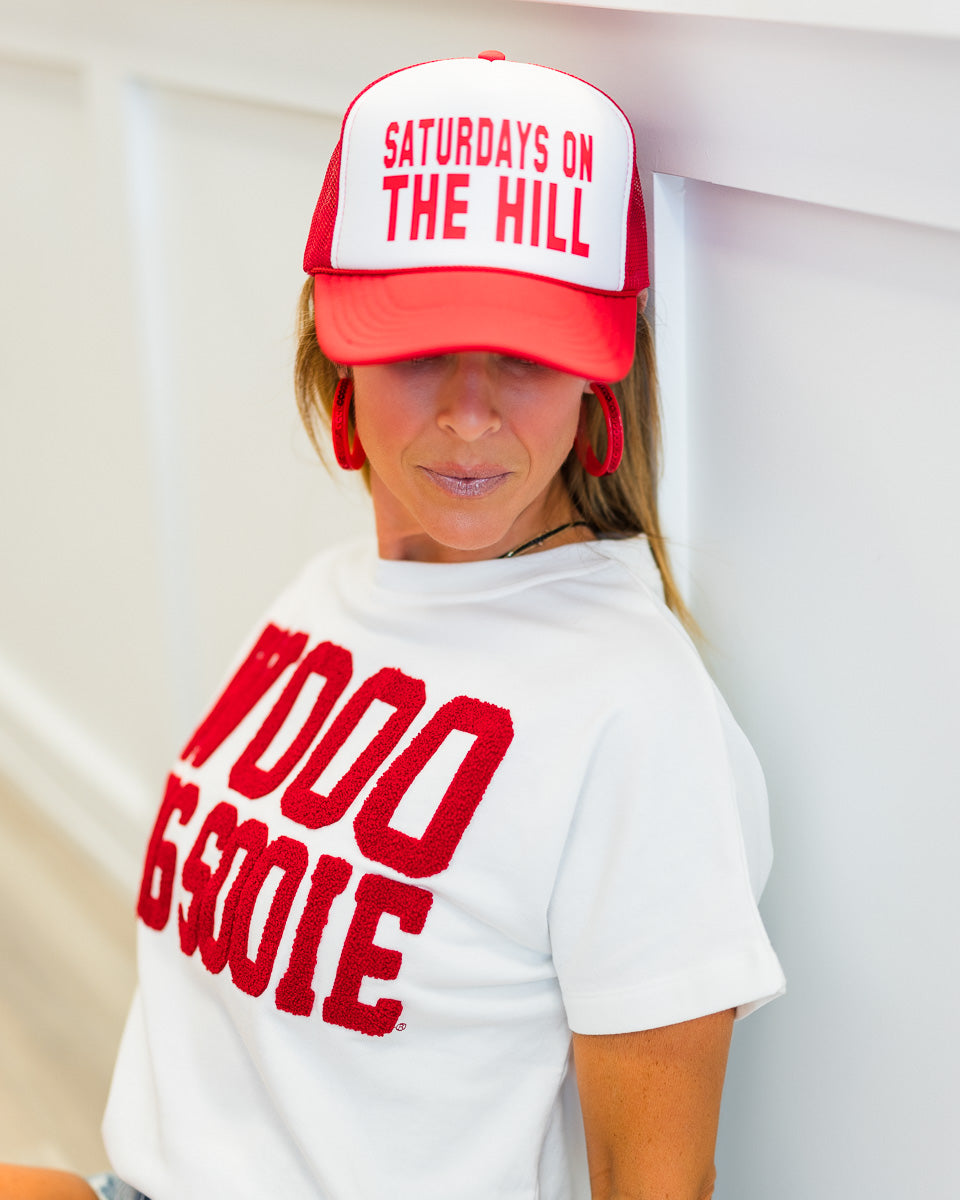Saturdays on the Hill Trucker in Red