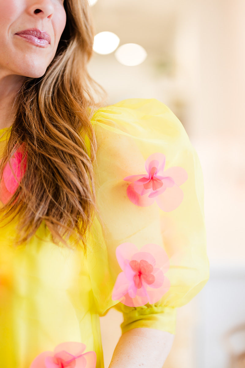 FINAL SALE Bella Top in Garden Party