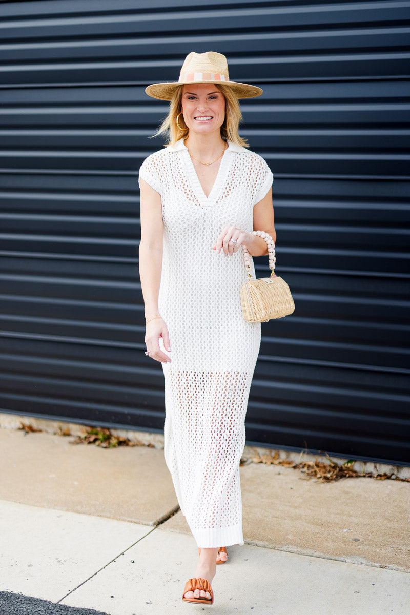 FINAL SALE Ariel Dress in White
