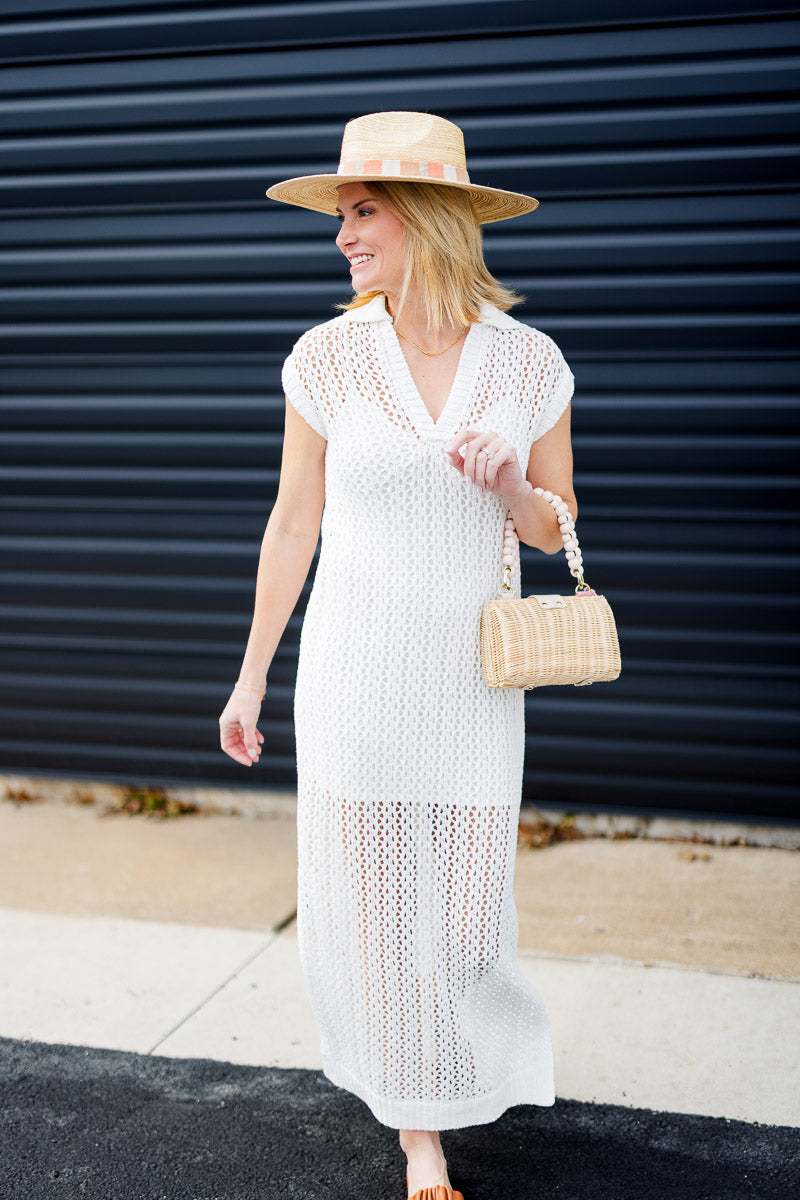 FINAL SALE Ariel Dress in White