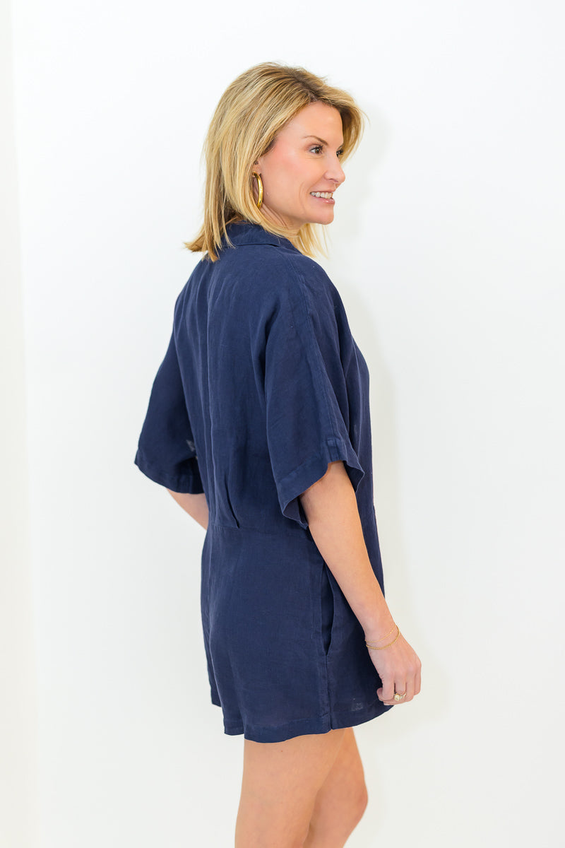 FINAL SALE Maia Playsuit in Navy