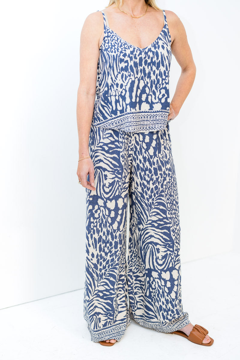 FINAL SALE Maggy Wide Pants in Zebra