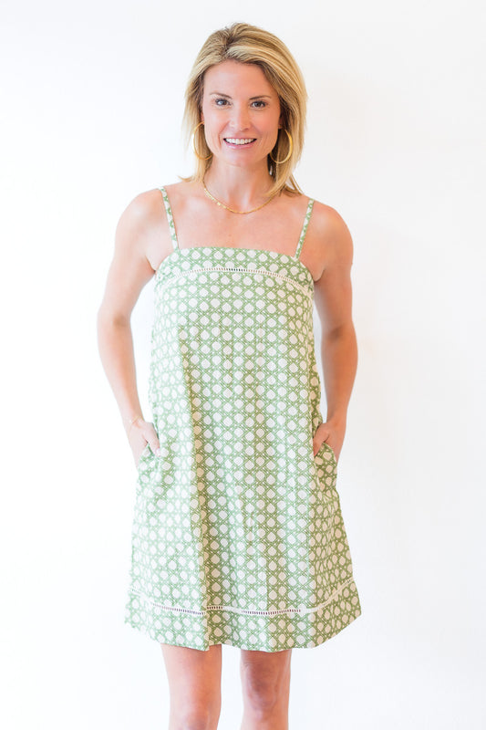 FINAL SALE Leah Dress in Trellis