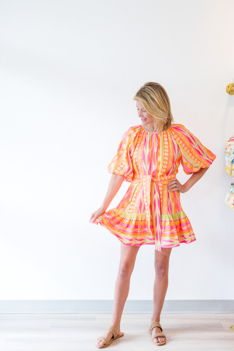Thea Dress in Pink Driveway