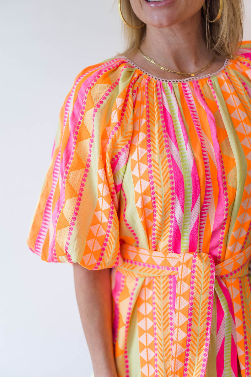 Thea Dress in Pink Driveway