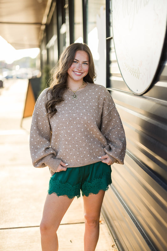 Hazel Polka Dot Long Sleeve Sweater