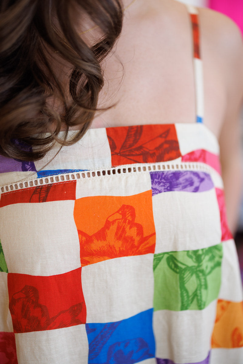 FINAL SALE Leah Dress in Multi Check
