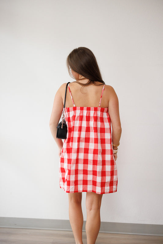 Izzy Plaid Cami Mini Dress