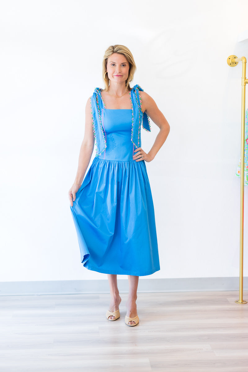 FINAL SALE Anna Kate Dress In Riviera Blue