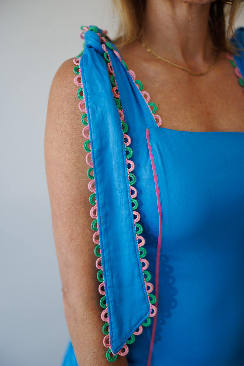 FINAL SALE Anna Kate Dress In Riviera Blue