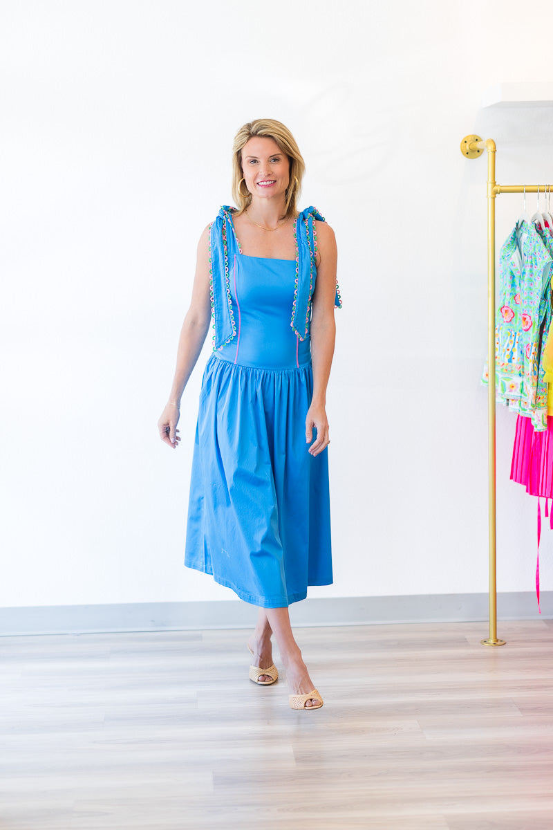 FINAL SALE Anna Kate Dress In Riviera Blue