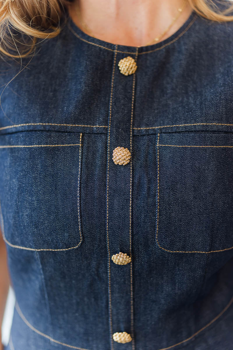 Keelie Dress in Elevated Denim