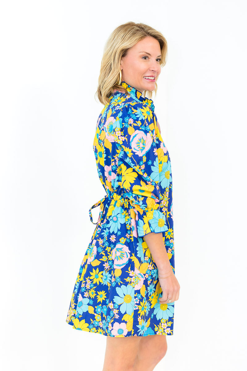 FINAL SALE Adelina Dress in Cheery Blue