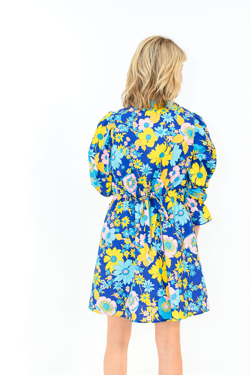 FINAL SALE Adelina Dress in Cheery Blue