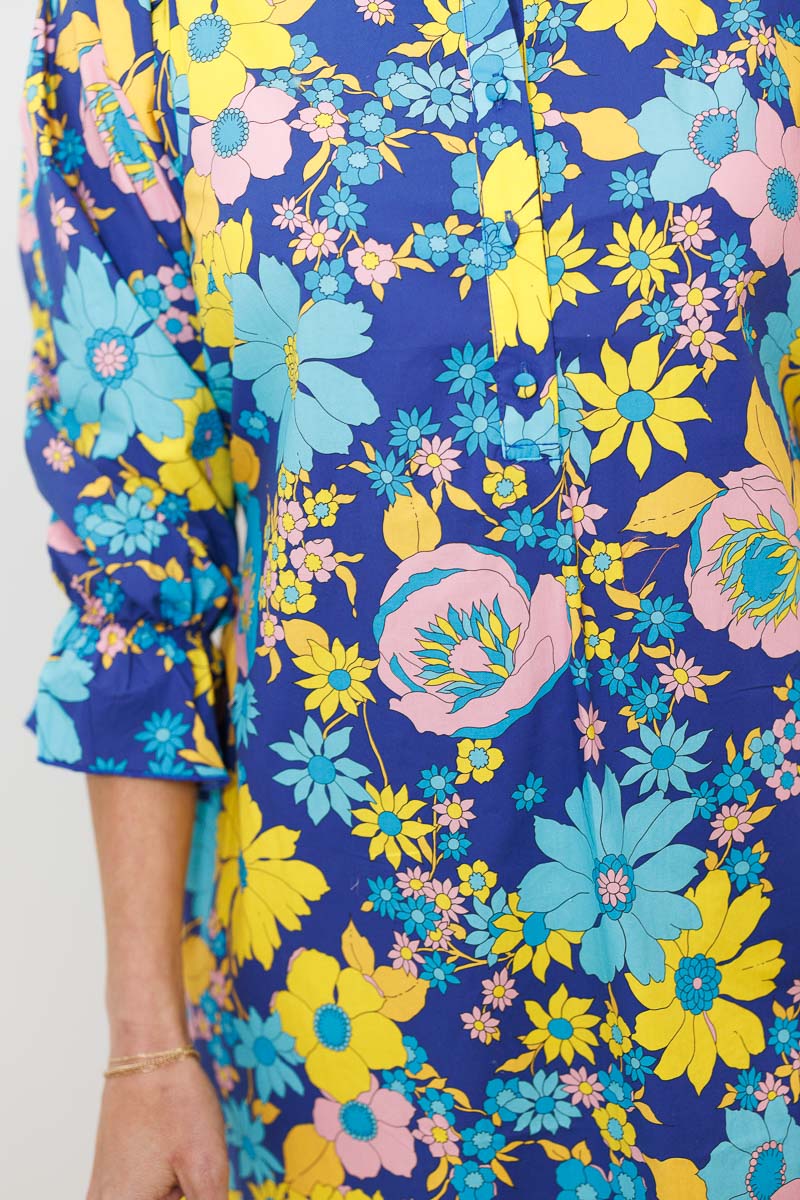 FINAL SALE Adelina Dress in Cheery Blue