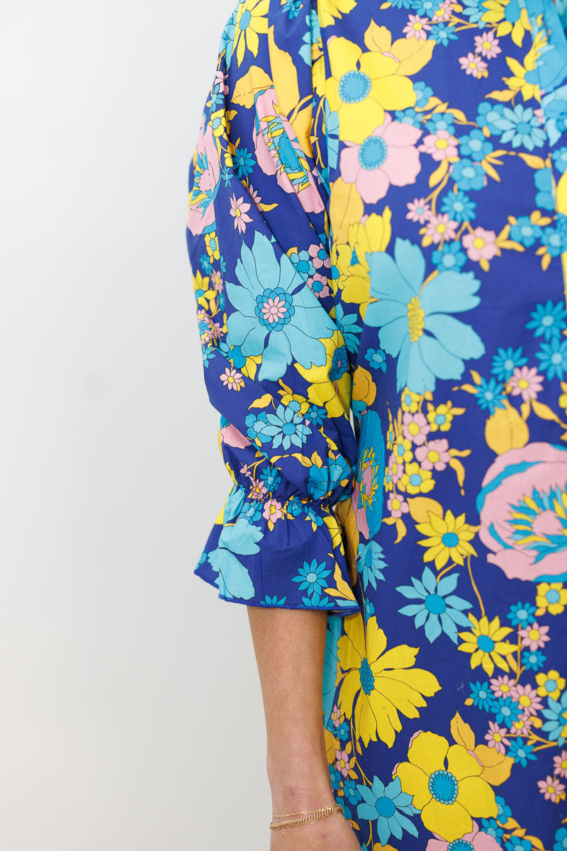 FINAL SALE Adelina Dress in Cheery Blue