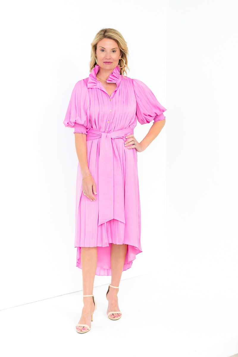 Rowan Dress in Fuchsia Pink