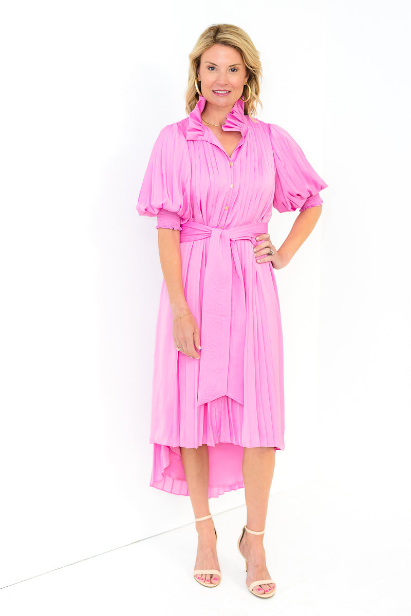 Rowan Dress in Fuchsia Pink