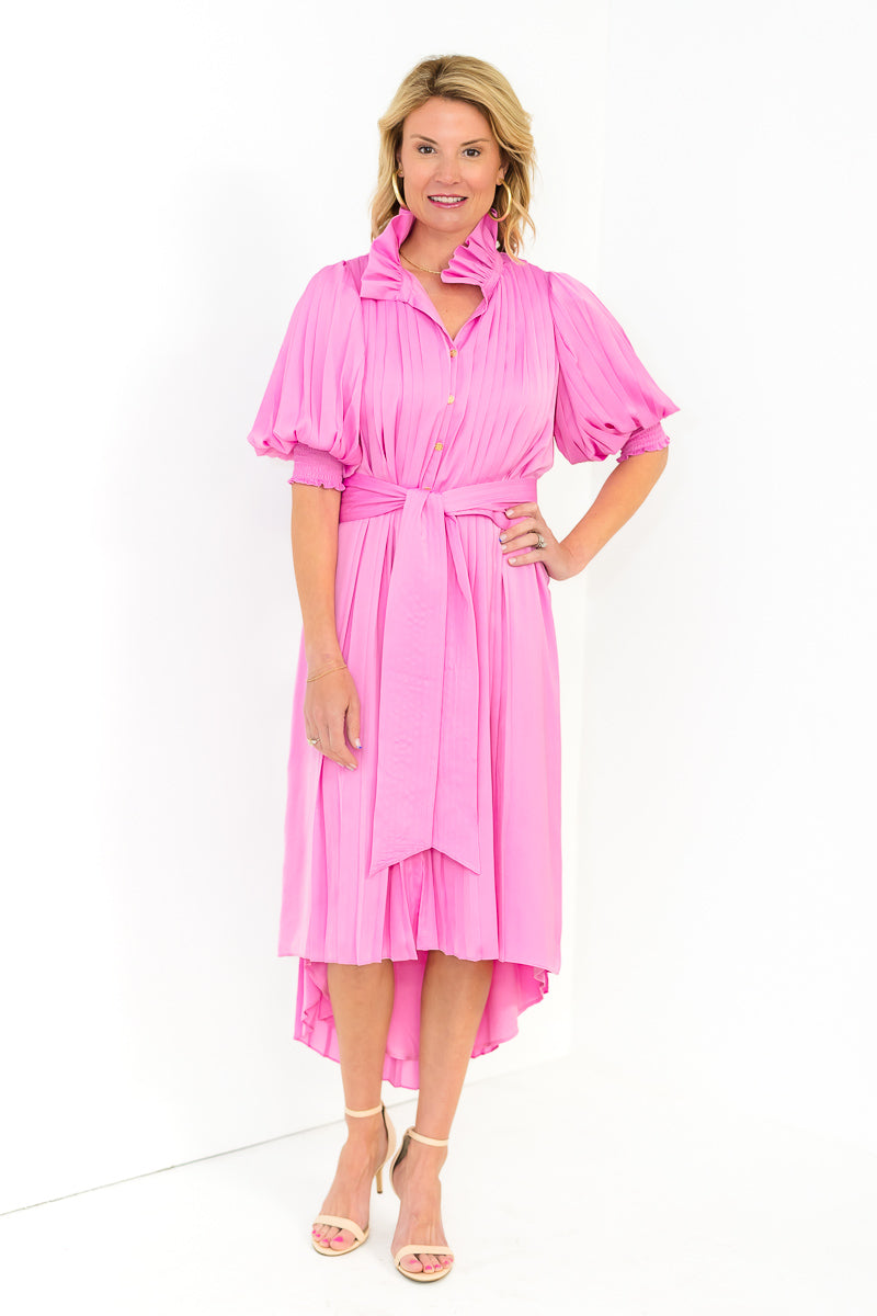 Rowan Dress in Fuchsia Pink