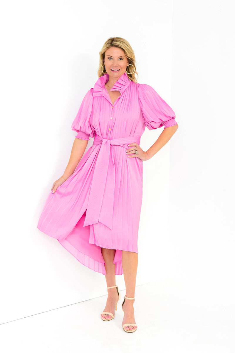 Rowan Dress in Fuchsia Pink